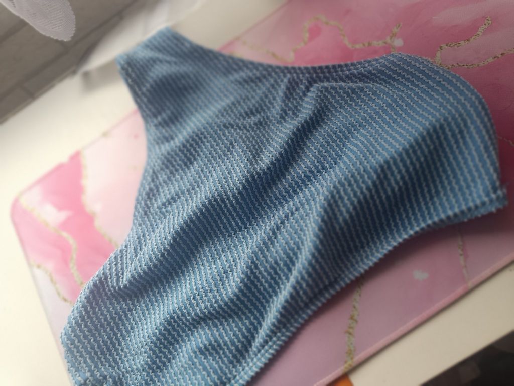 Bikini nowe M strój kąpielowy wysoki stan niebieskie