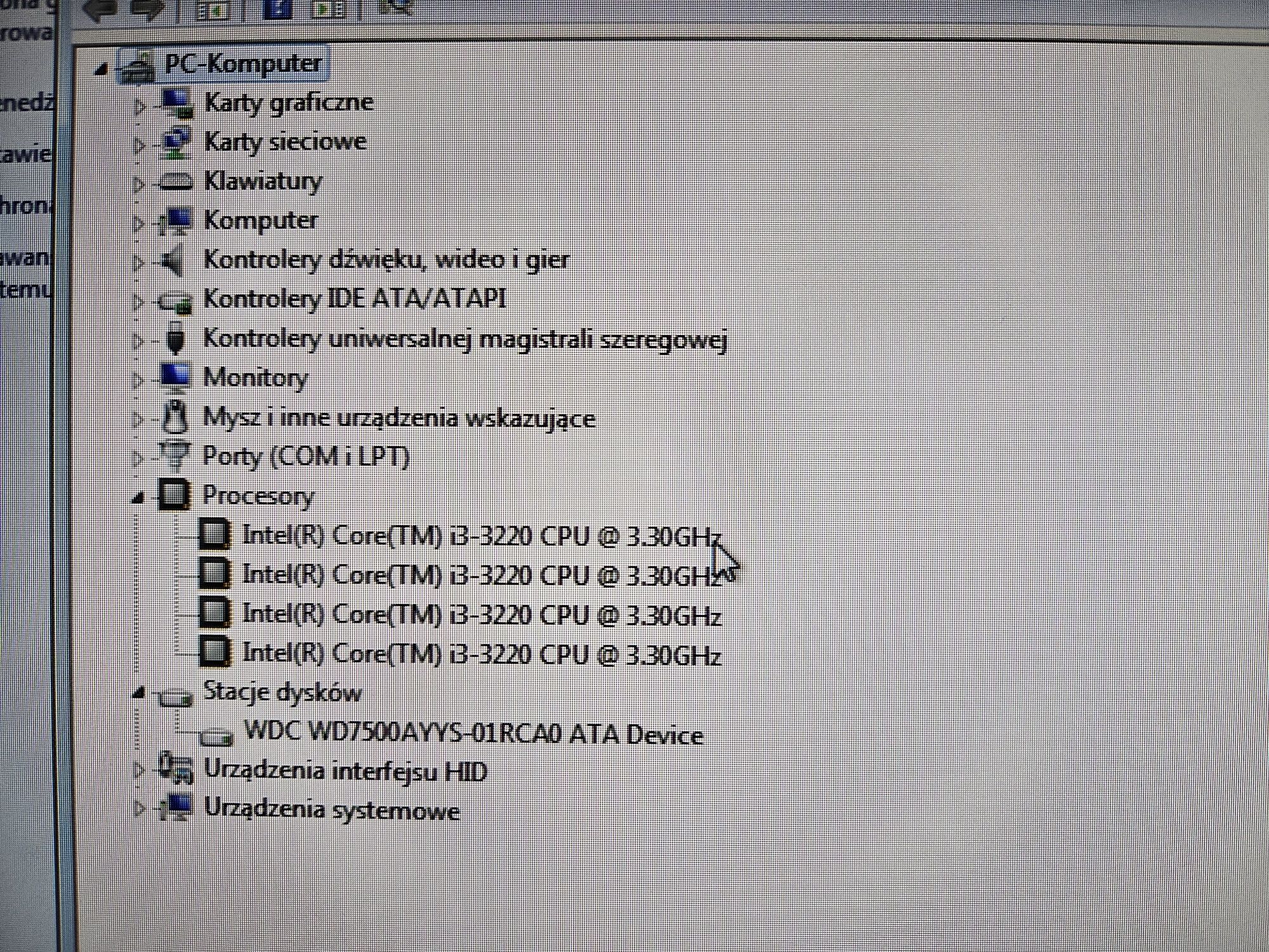 Zestaw płyta główna MSI procesor INTEL i3 z chłodzeniem kości RAM DDR3