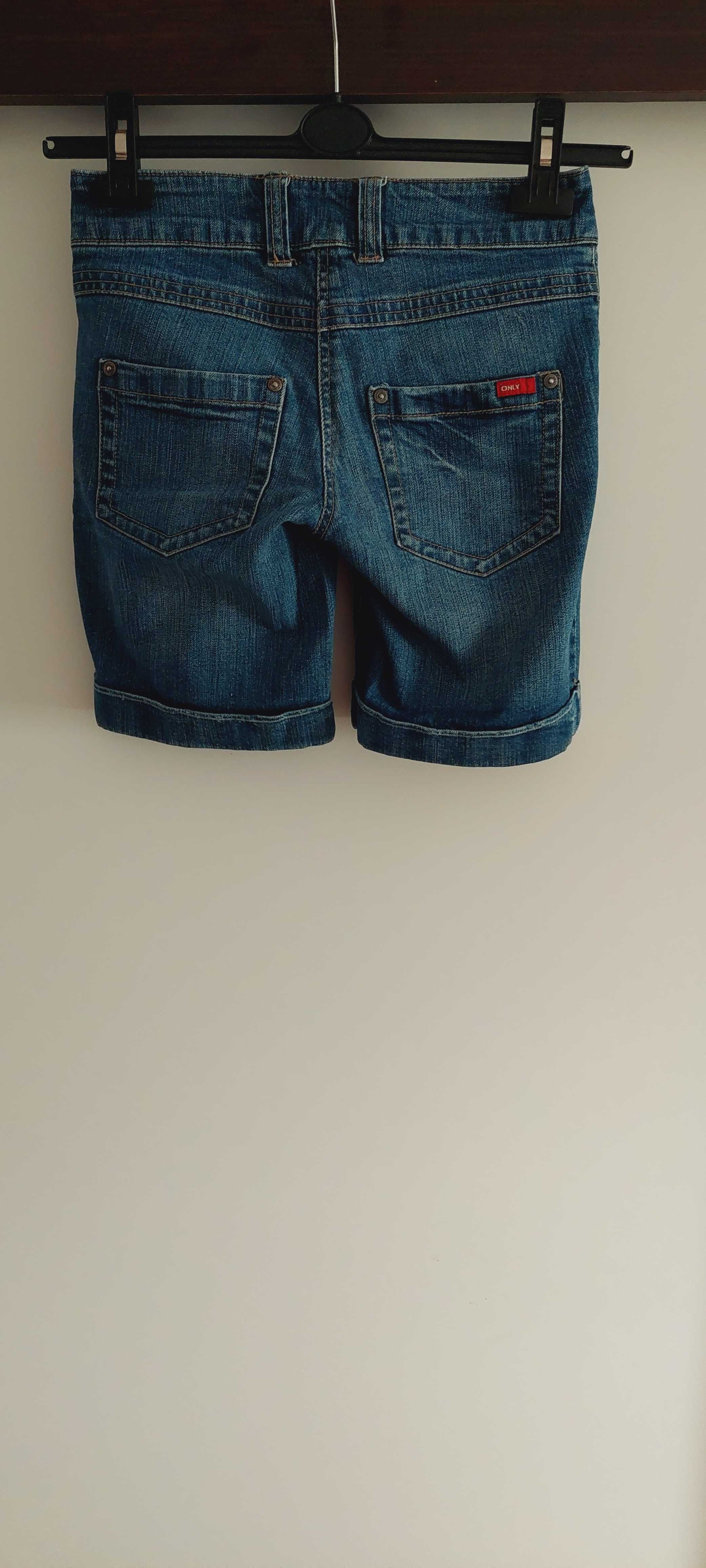 Krótkie spodenki jeansowe damskie, roz 32