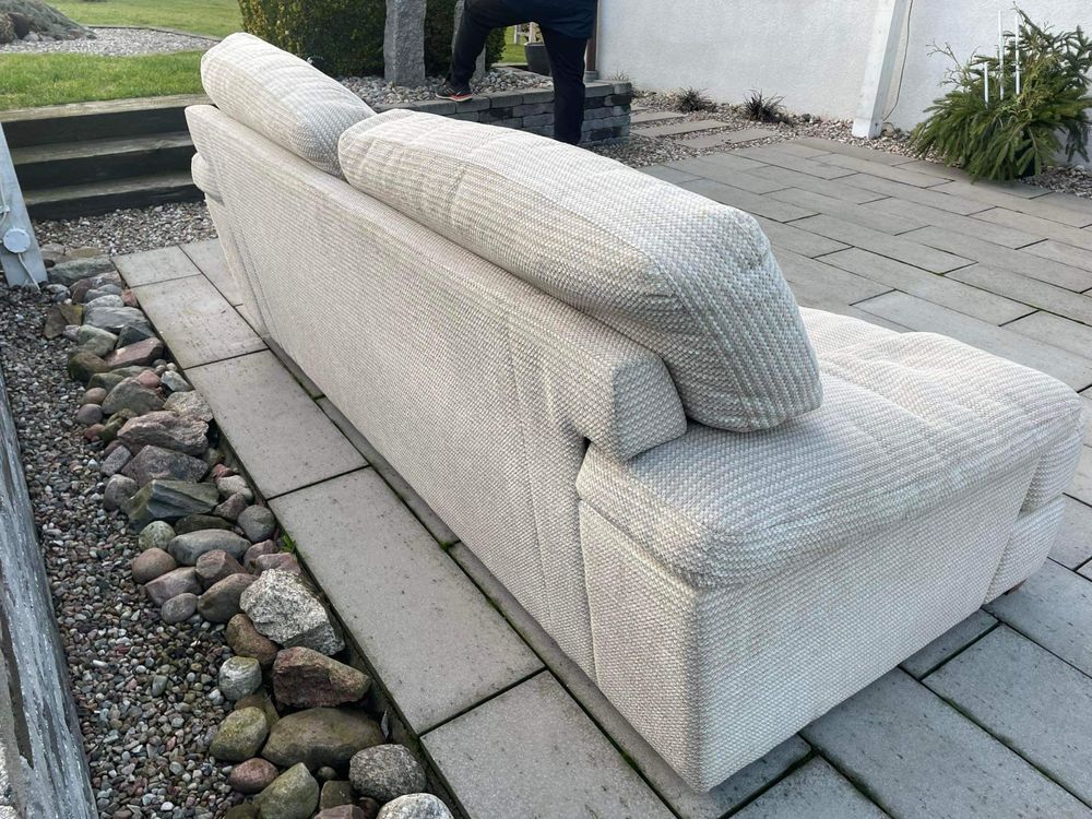 kanapa sofa wypoczynkowa bezowa stn bdb