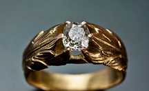 Кільце царьского періоду 56 проба діамант о.8ct