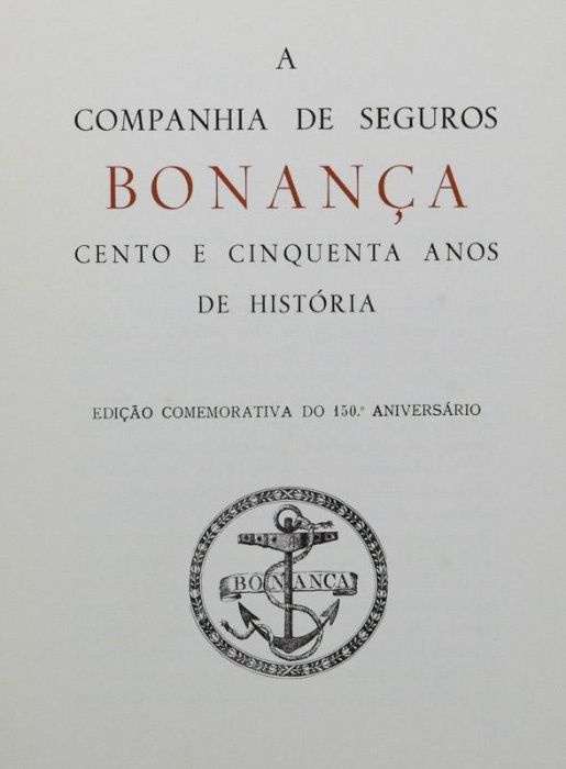 Livro antigo A Companhia de Seguros Bonança, 1960