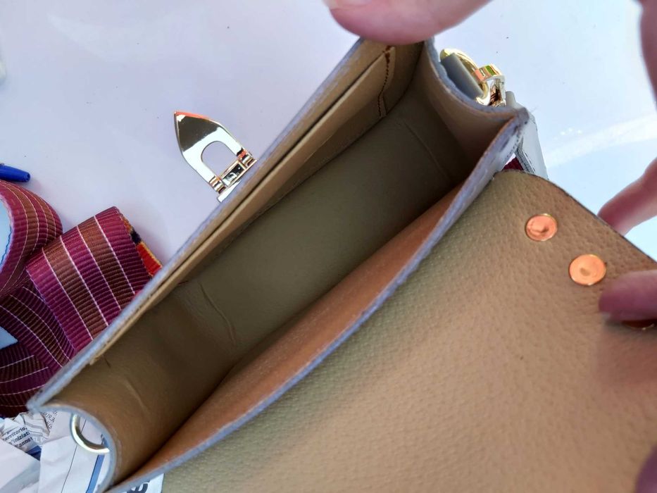 Torebka boho etno CREOLE kolorowa pastylki torba listonoszka skórzana