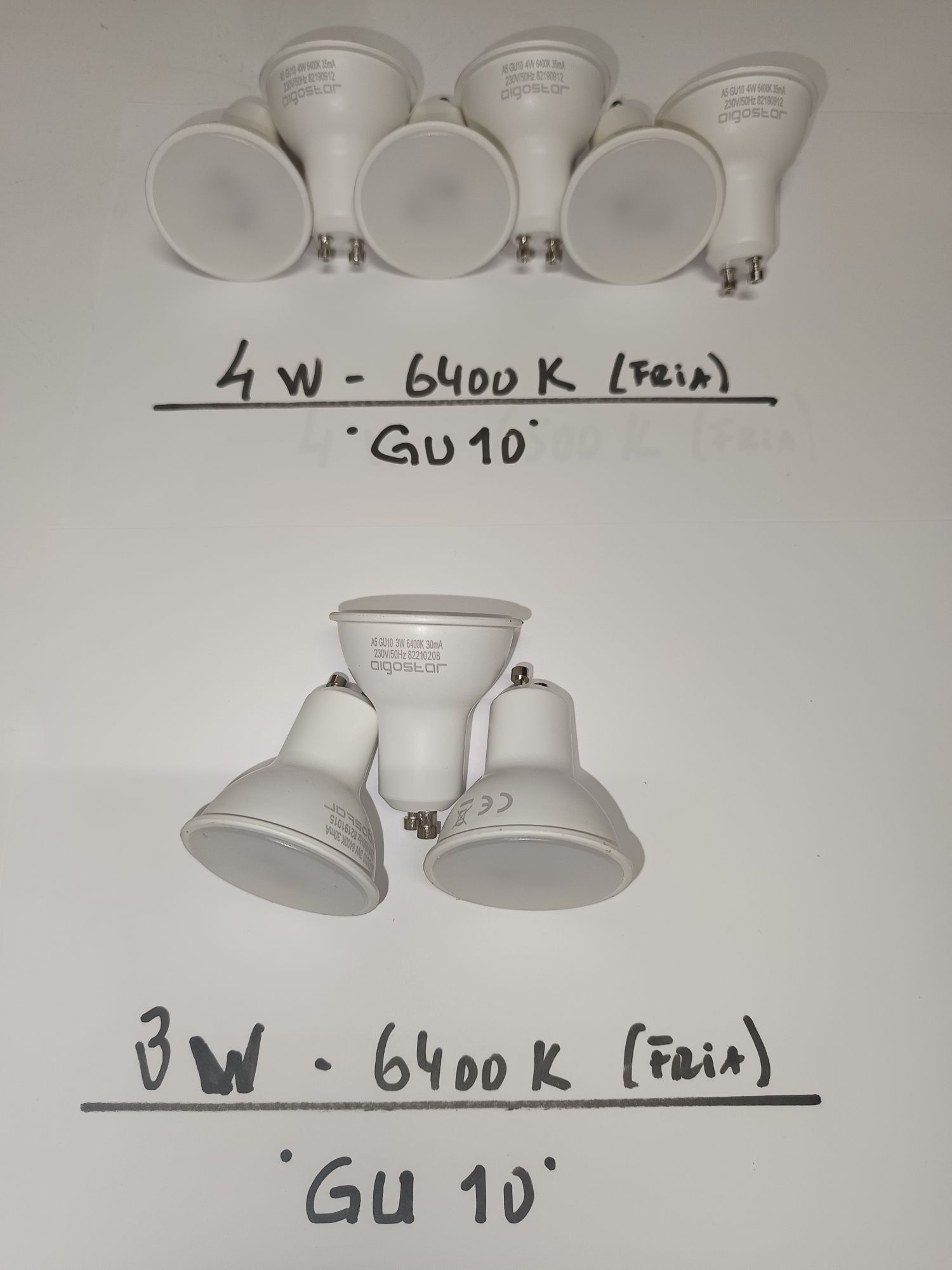 LED - lâmpadas cor fria 6400k