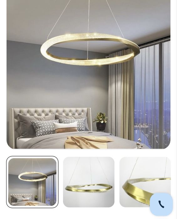 Підвісна люстра (спальня, вітальня)