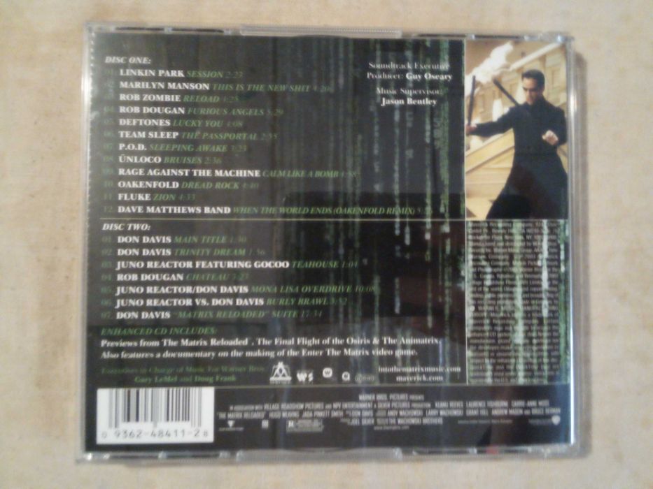 CD duplo banda sonora The Matrix Reloaded + poster