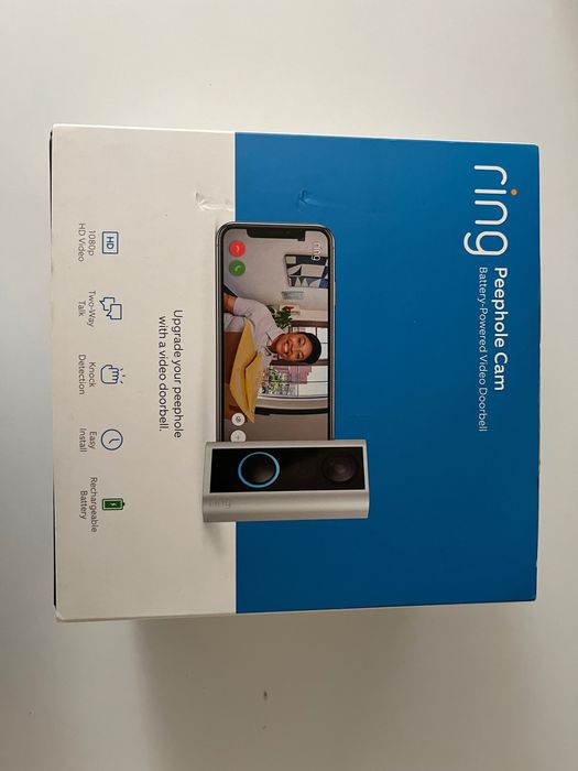 Видеоглазок Ring, для установки вместо дверного глазка плюс доп батар.