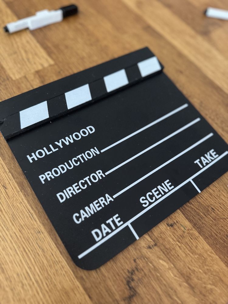 Clapboard Wood Clapperboard Prop