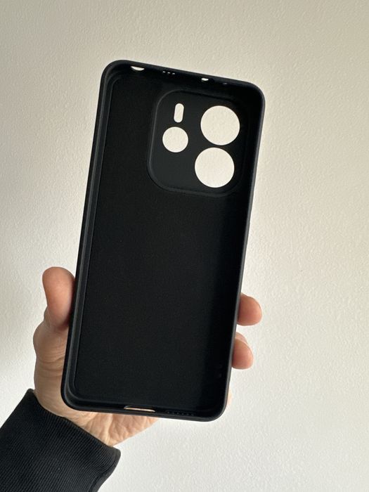 Etui finger grip czarne do Xiaomi Redmi Note 14 / 4G