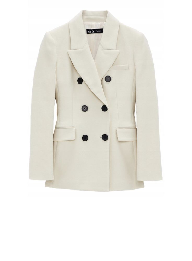 Zara пальто піджак жакет молочний білий весняне розмір s 26 куртка