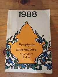 Książka kucharska Przyjęcia imieninowe kalendarz KAW 1988