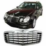 Grellha cromada desportiva para Mercedes Classe E W211 de 2006 a 2009