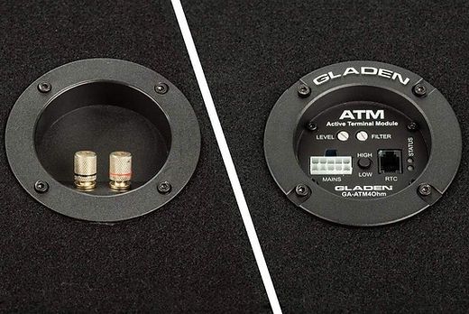 Amplificador compacto para caixa subwoofer