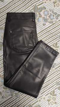 Новые кожаные брюки штаны  Zara L
