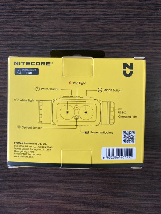 Ліхтар налобний Nitecore NU43 легкий налобный фонарь 1400люмен