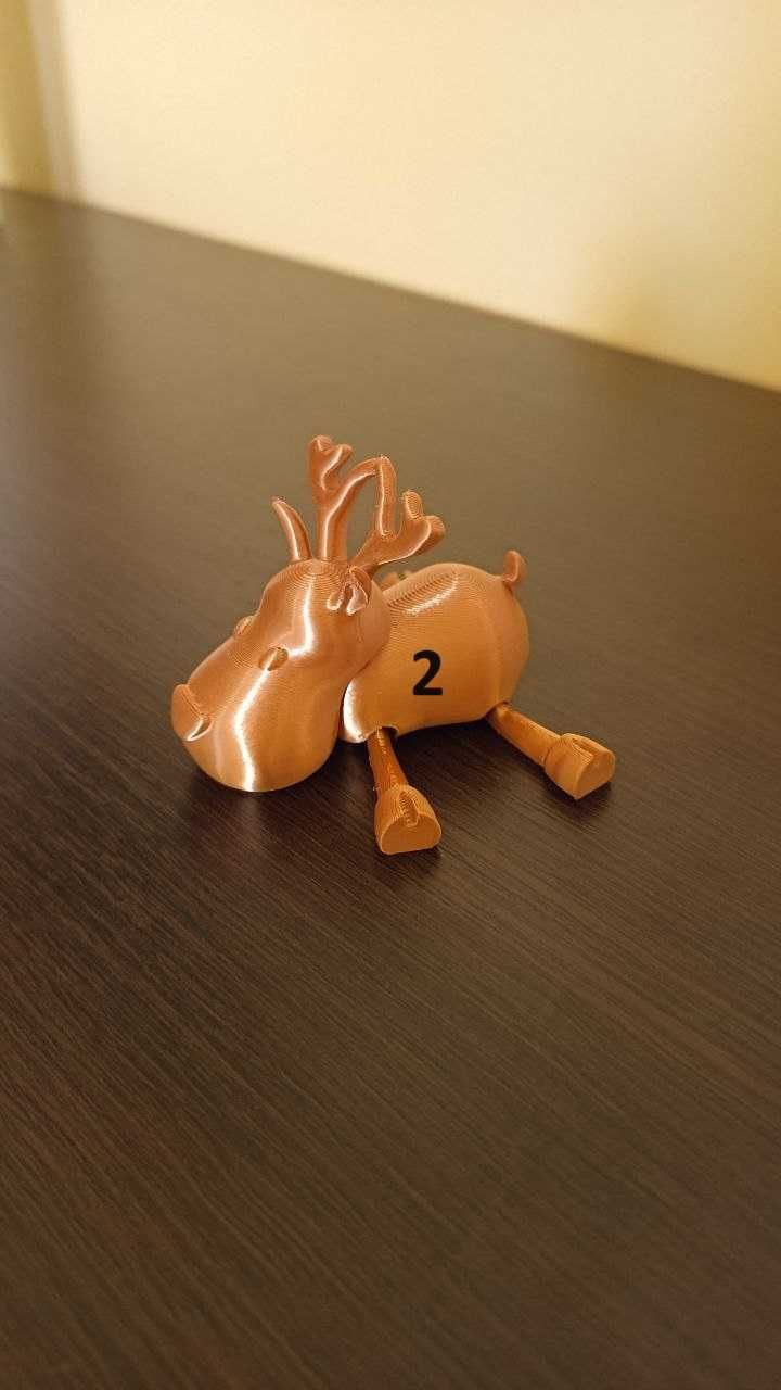 Dekoracja Świąteczna - Figurka RENIFEREK 3D