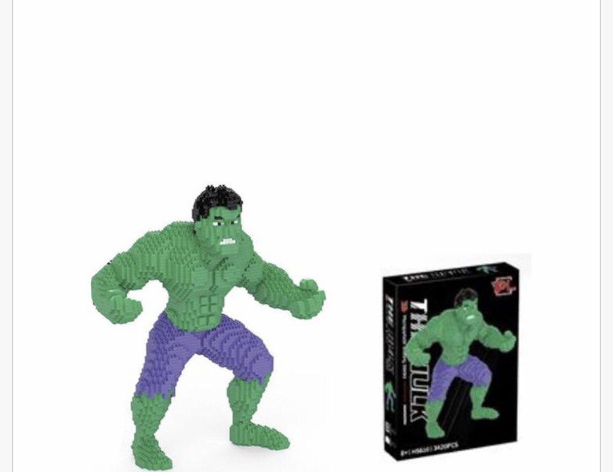 Duży zestaw klocki Hulk dla dzieci