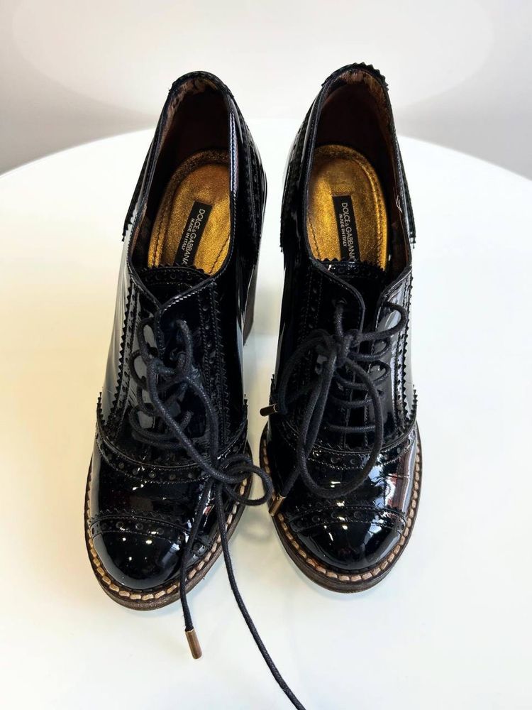 Ботильони в стилі оксфордів Dolce&Gabbana. Люкс бренд. Оригінал.
