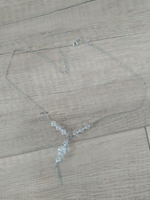 Naszyjnik kolia Swarovski srebro ślubny