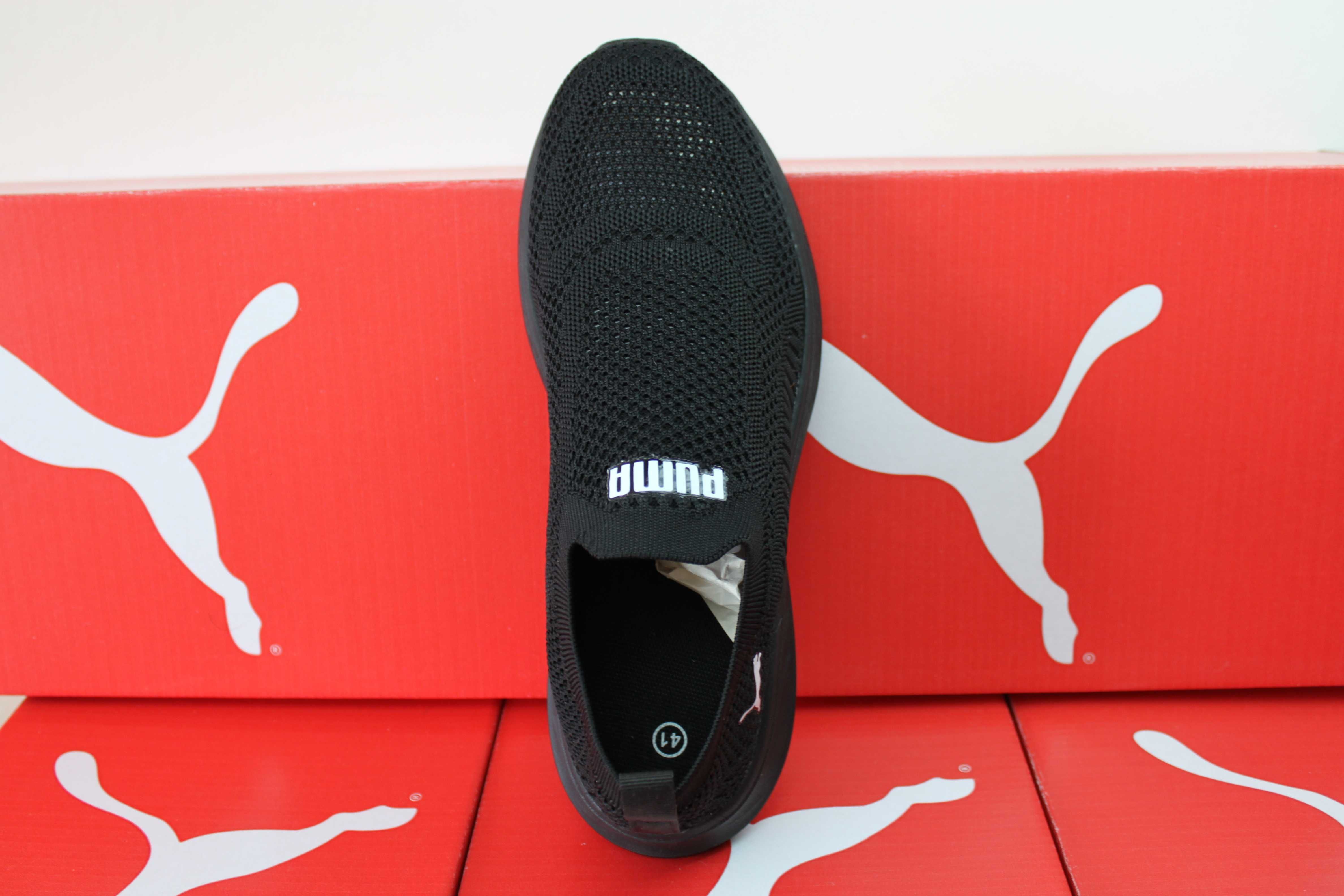 PUMA - черные кеды - кроссовки - кросівки сетка (код:5507сетка)