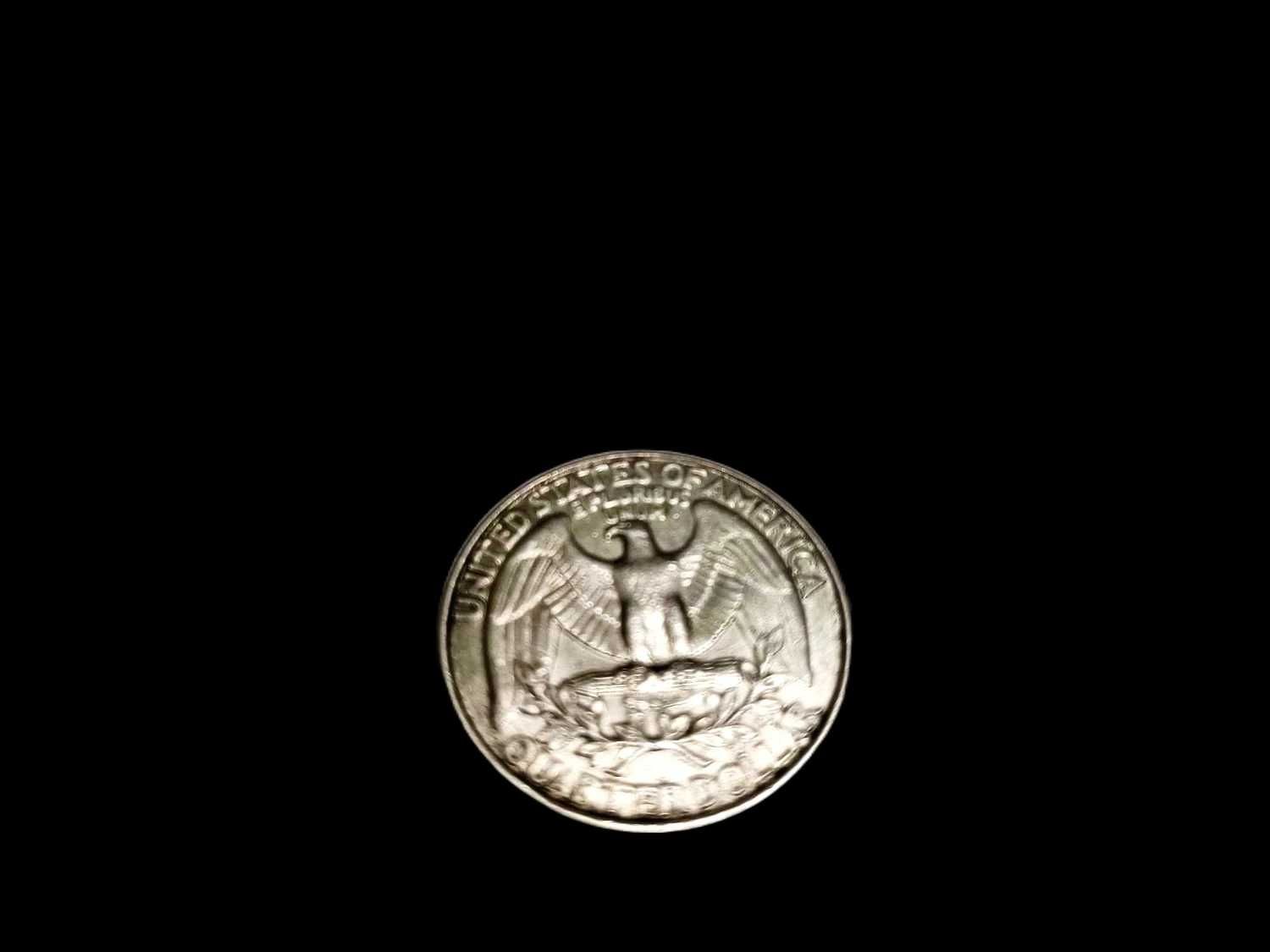 Trzy monety USA 2X quater dollar i pięcio centówka