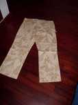 calcas zara tons bejes com flores tamanho l