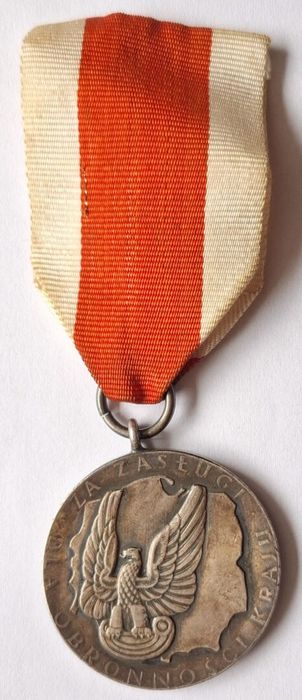 Stary medal odznaczenie kolekcjonerski Za Zasługi Dla Obronności Kraju