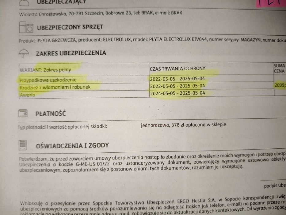 Płyta grzewcza Electrolux EIV644 używana