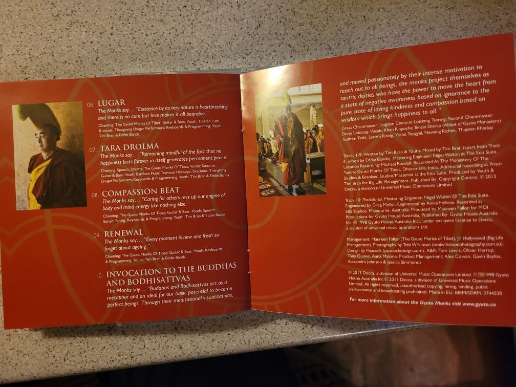 CD Chants The spirit of Tibet The Gyuto Monks 2013 Decca