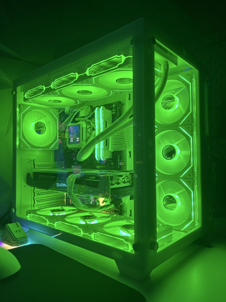 Bialy komputer RGB Ryzen 5 5500 / RX 5700 XT / 32 GB RAM