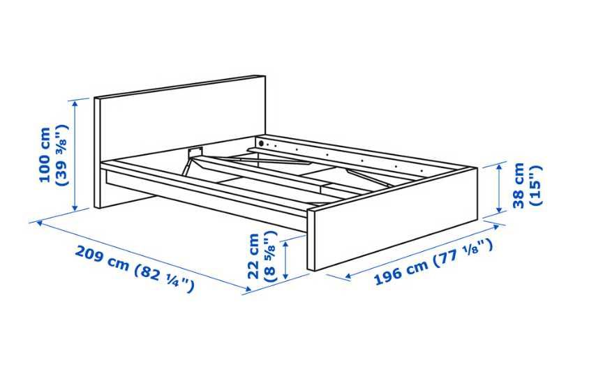 Rama lóżko z 4 szufladami, 180x200, IKEA MALM czarne