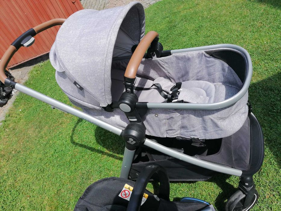 Wózek Maxi Cosi 3w1, składany, głęboki, spacerowy, fotelik, nosidełko.