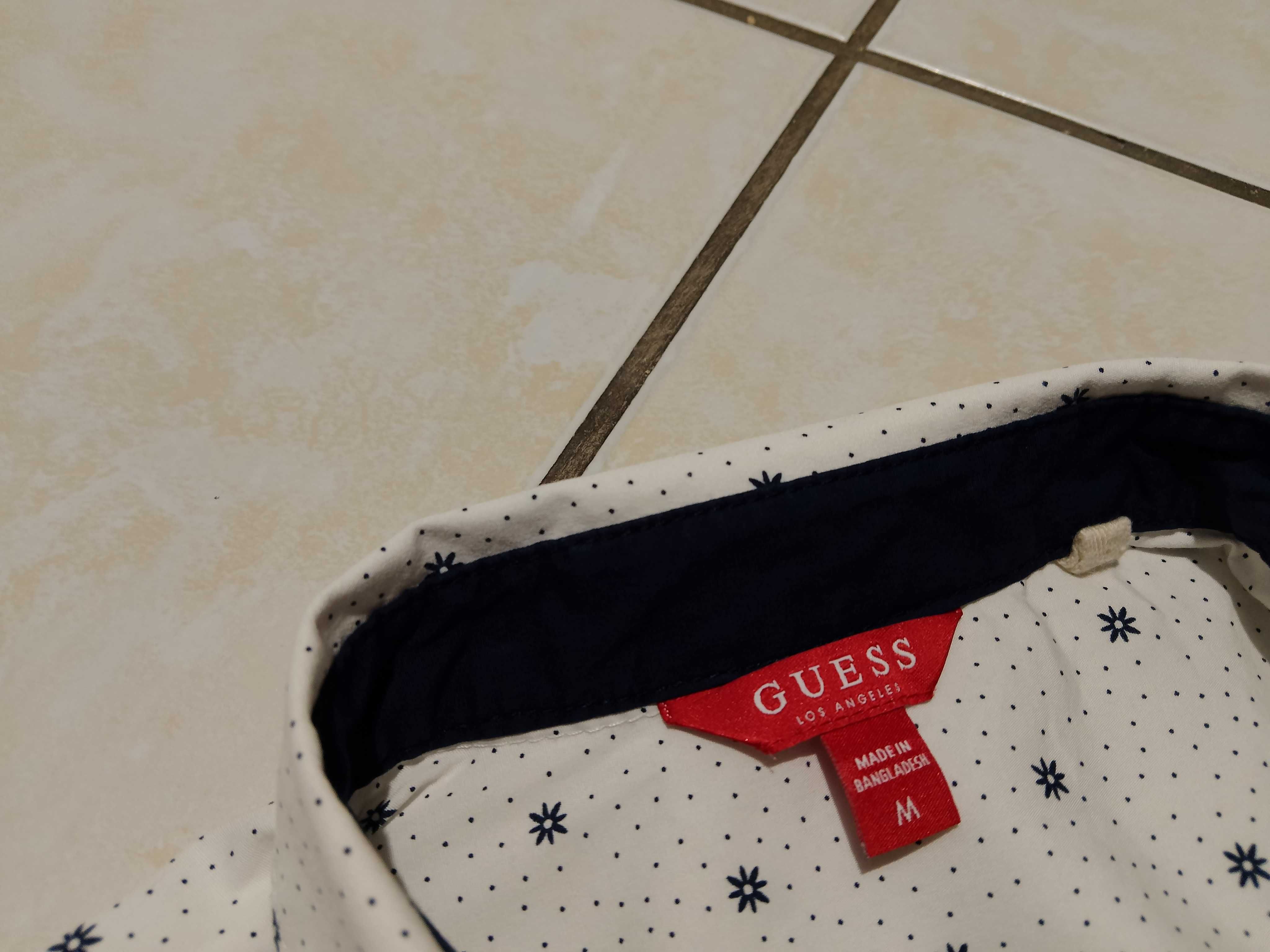 GUESS - NOWA! z LOGO Koszula Męska krótki rękaw rozmiar M