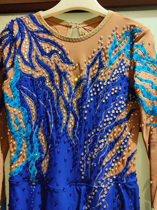 Оренда Синій комбінезон (костюм) для повітряної гімнастики