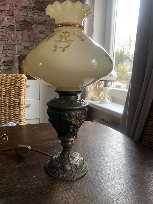 Stara Lampa / Stary Klosz /Recznie Wytrawiany/