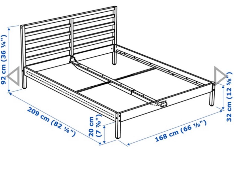 IKEA Ікея ліжко Tarva 140 см + ламелі + сталева балка