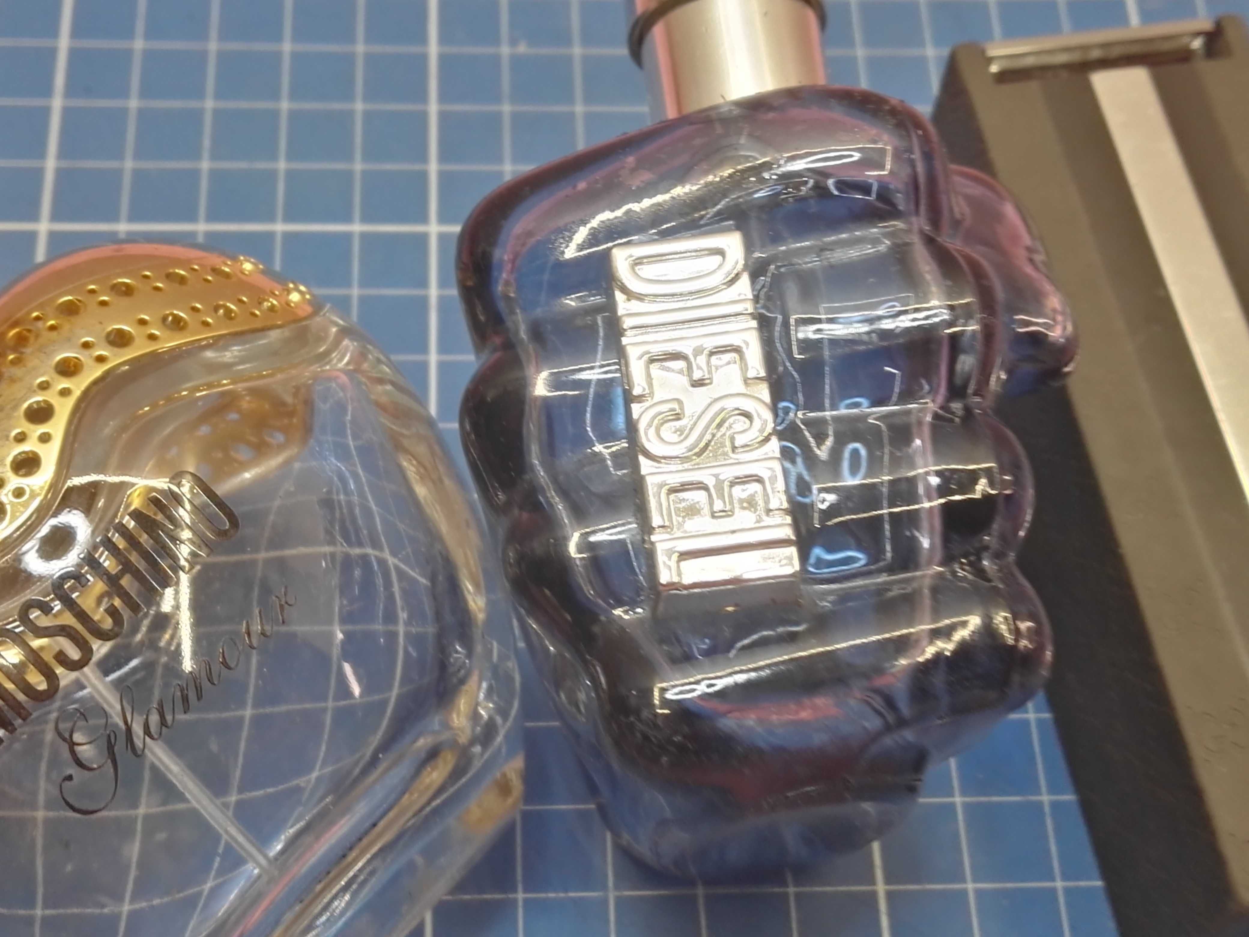 po perfumach puste buteleczki 3szt MOSCHINO DIESEL GUCCI