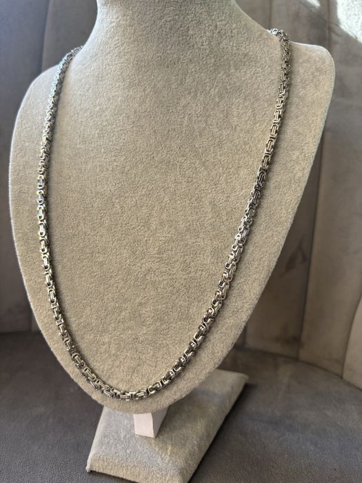 Dlugi gruby meski naszyjnik łańcuch stal chirurgiczna