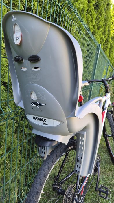 Dziecięcy fotelik rowerowy HAMAX Kiss do 22kg; stan bdb