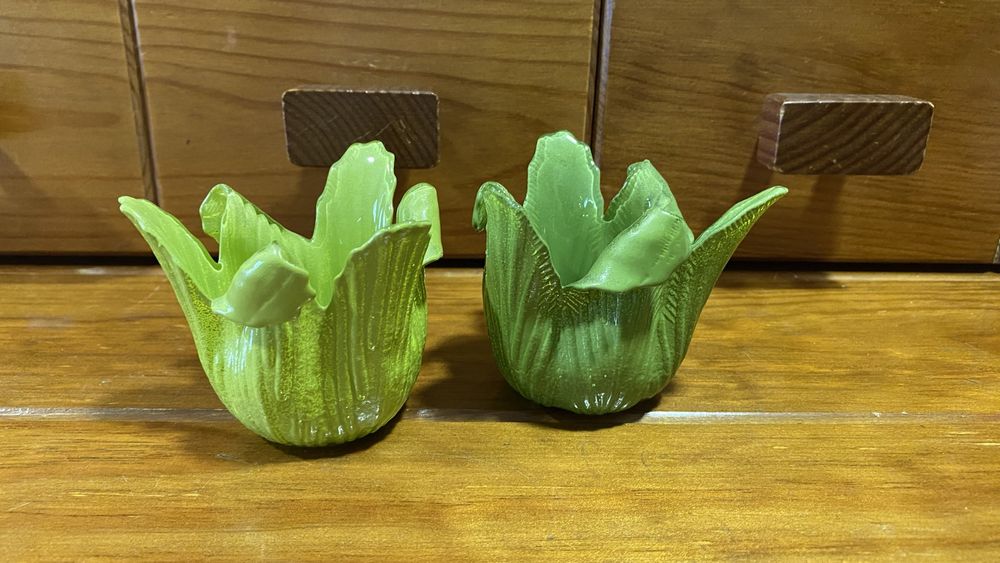 Conjunto 2 suporte vela verde