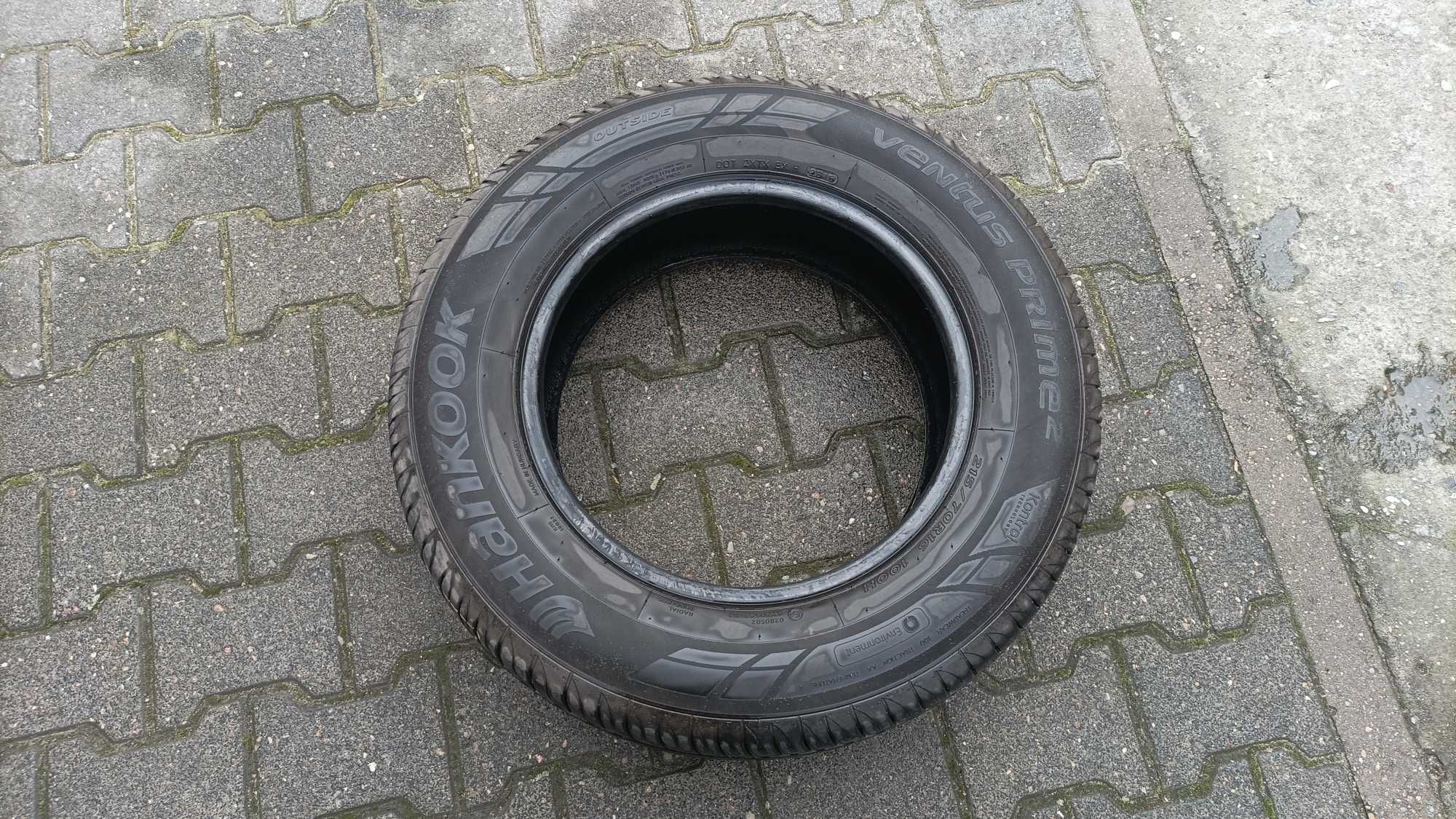 4 opony letnie Hankook Ventus Prime 2 215/70/16R 100H, używane, 2018