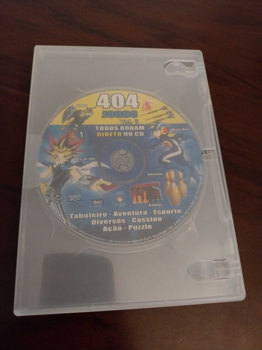 CD 404 jogos volume 8, videogames, yugioh, xadrez, zelda, etc