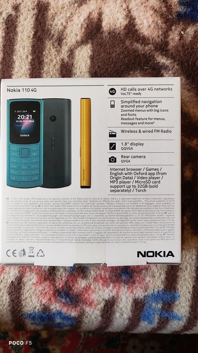 Кнопочный телефон Nokia 110 4G