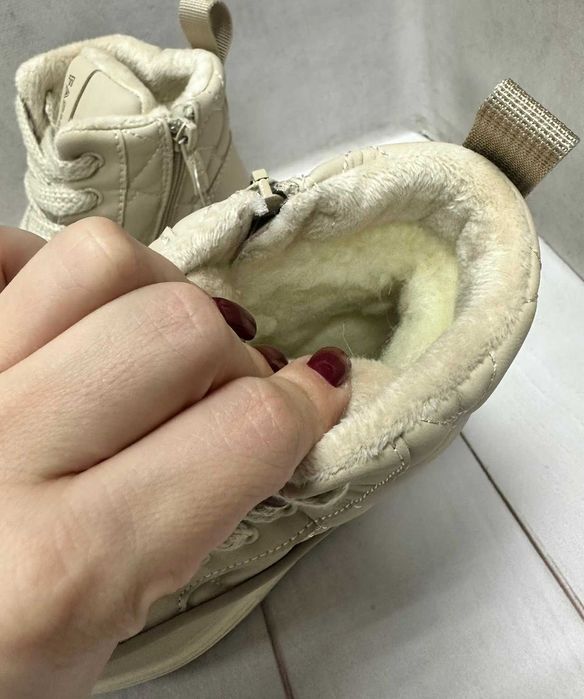 Зимові чоботи для дівчаток дутики Jong Golf  молочні 35 21,5 см