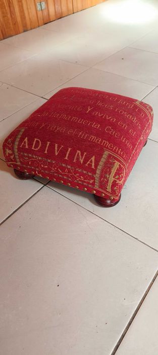 Banqueta Estofada Antiga Vintage