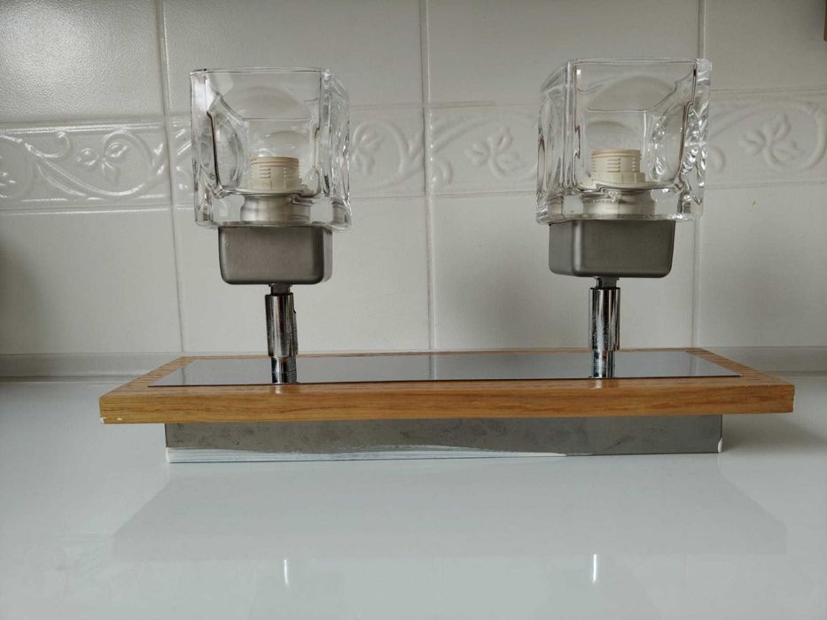 lampa sufitowa 2 x E14 kolor dąb