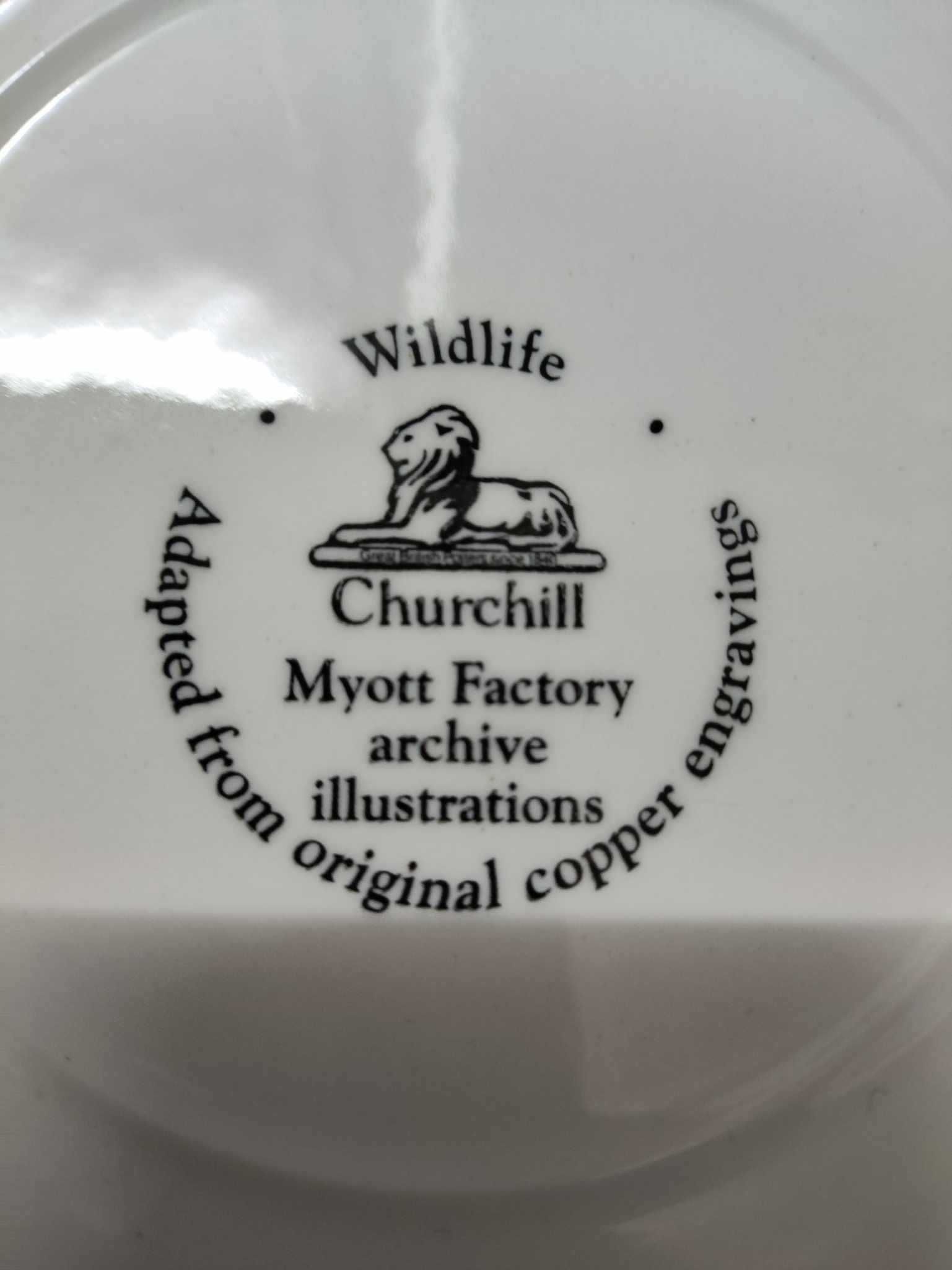 Prato decorativo vintage Wildlife Churchill Myott Factory