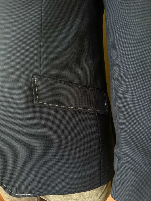 Granatowa męska marynarka elegancka na co dzień 188/52