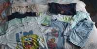 Zestaw ubran dla chłopca r.146-152  koszulki spodenki t-shirt bluza