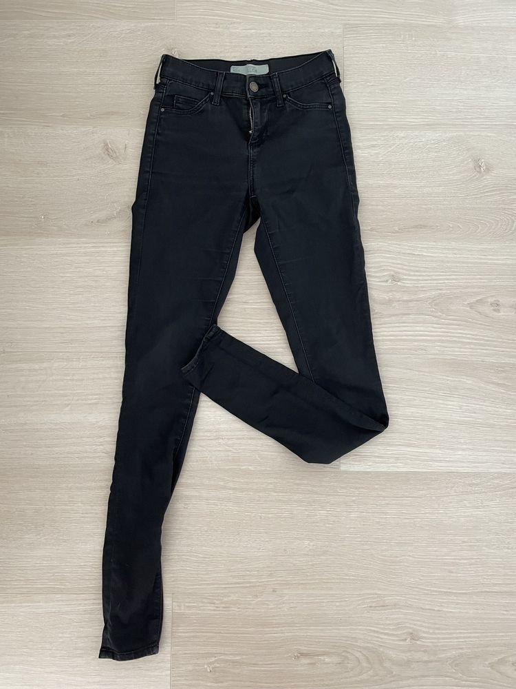 Czarne spodnie skinny 25 XS TopShop rurki